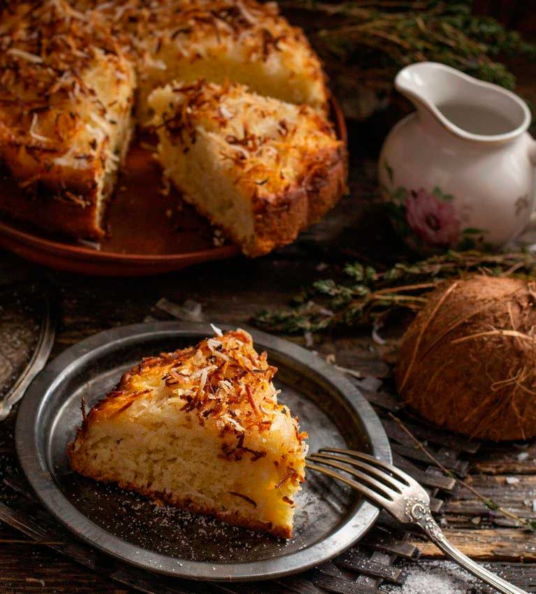 Немецкий кокосовый пирог «Кухен»